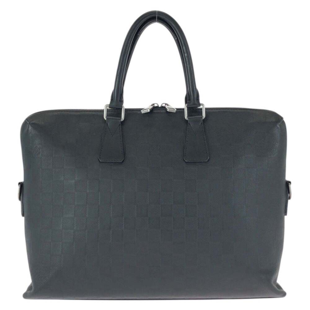 LOUIS VUITTON Damier Infini Porte Documents Jour PDJ Black Leather Business B...